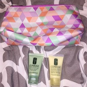 Clinique makeup bag and skin care travel size